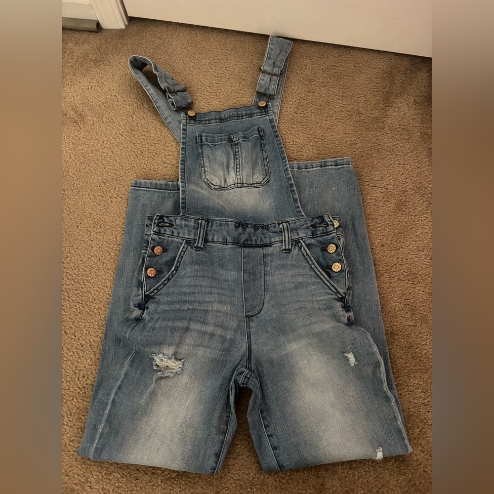 Celebrity Pink Light Blue Denim Overalls